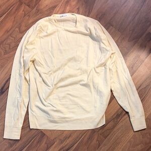Sunspel Light Yellow Long Sleeve Tee